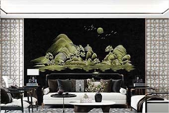 琼海森佰汇航空纤维墙咔(湖光山色)